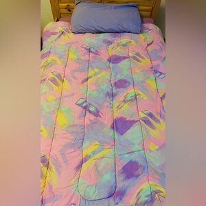 Vintage Sears Pastel Colored Abstract Twin Size Comforter